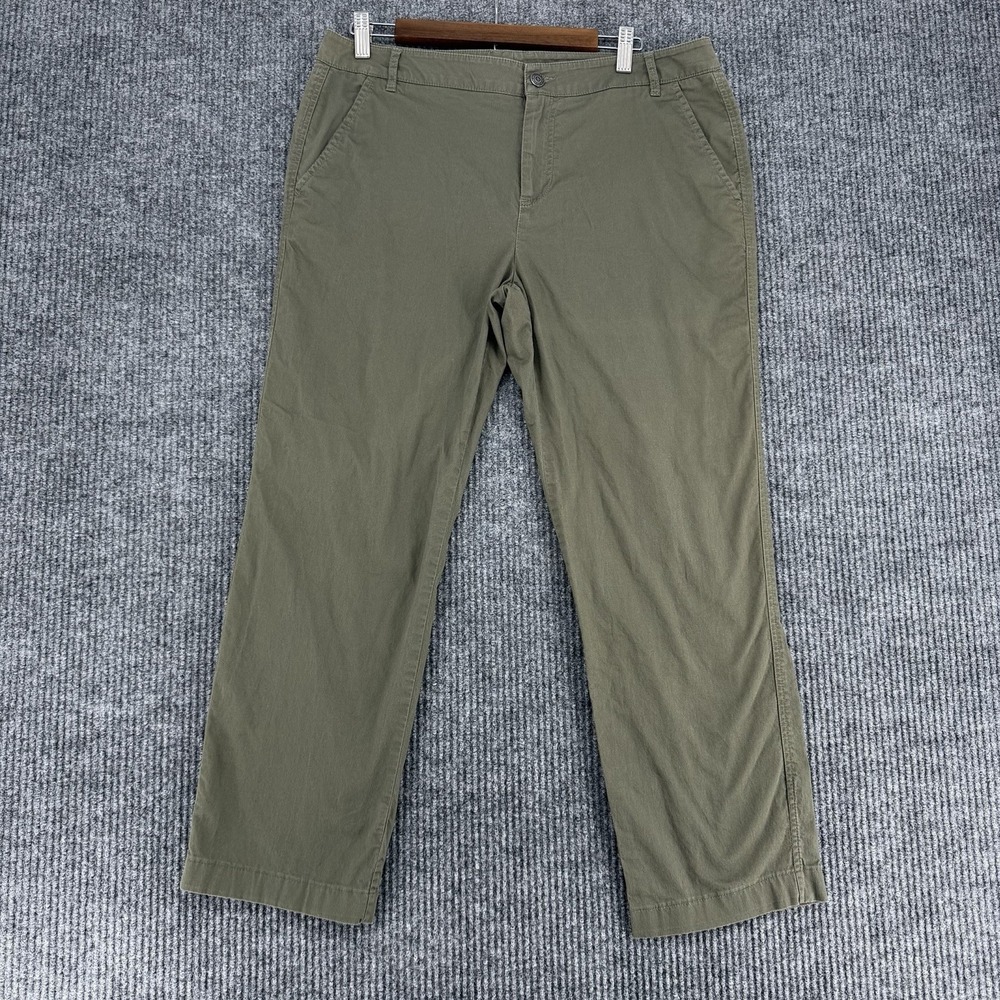Pendleton women's olive green chino crop pants size 12 safari prep timeless